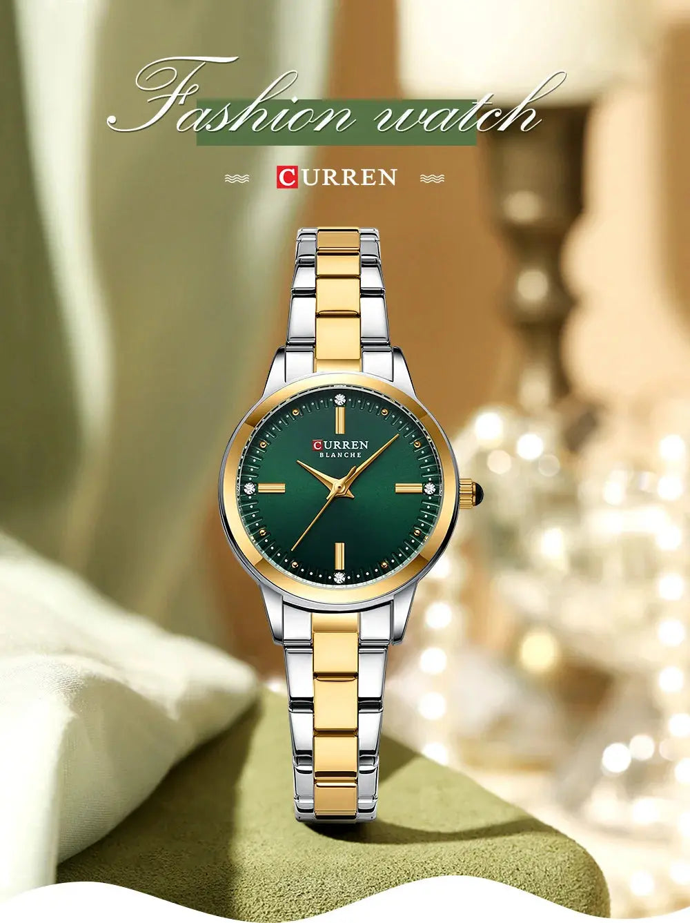 CURREN-Women's Simple Dial Wristwatch, Elegant and Charming Bracelet Quart Watches for Lady, Fashion Brand My Store