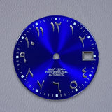 28.5mm S Logo Silver Nail Arabic Sunburst Dial Fit NH35/NH36/7S/4R Movement Dial Watch Modification Accessories