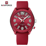 NAVIFORCE Women's Waterproof Watch Fashion Casual Luminous Display Quartz Wristwatch with Silicone Band Reloj Mujer High Quality