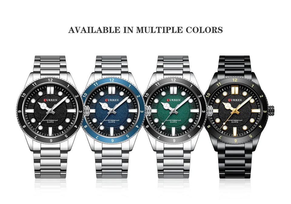 CURREN 2025 New Luxury Watch Business Waterproof Male Clock Luminous Stainless Steel Quartz Men Watch reloj hombre
