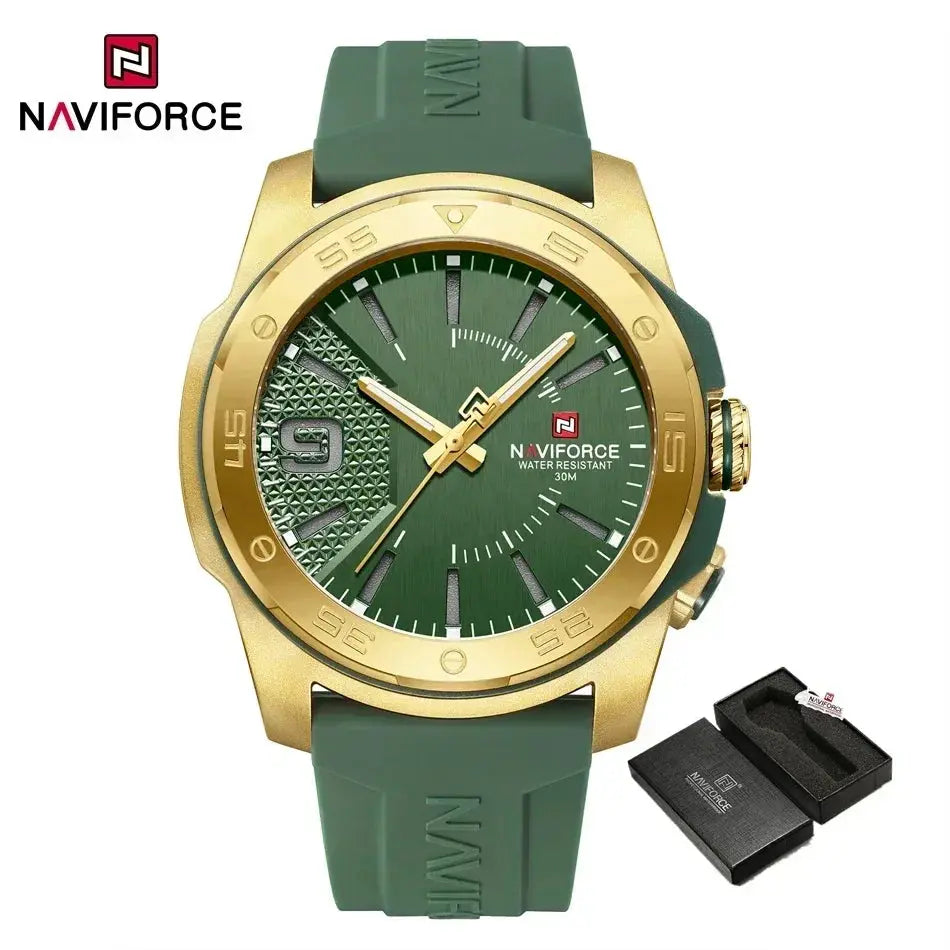 NAVIFORCE Luxury Fashion Quartz Watches for men Silicone Strap Hand Clock 50m Waterproof Japan Movement Man Sports Wristwatches My Store