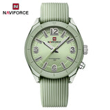 NAVIFORCE Women's Waterproof Watch Fashion Casual Luminous Display Quartz Wristwatch with Silicone Band Reloj Mujer High Quality