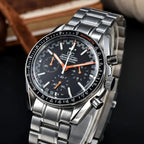 Japanese Quartz Watch Vk63 Men's Business Watch Panda Dial VK63 Movement Chronograph Electronic Multi-Function No Sapphire Glass Gola Watches