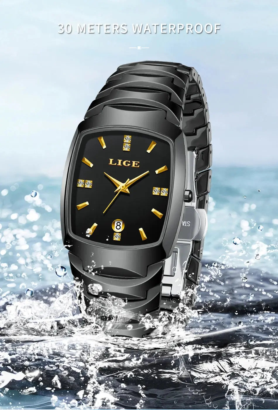 LIGE New Ladies Waterproof Watch Luxury Ceramic Braceletz Women Watches Creative Fashion Original Elegant Quartz Wristwatch Gift Gola Watches