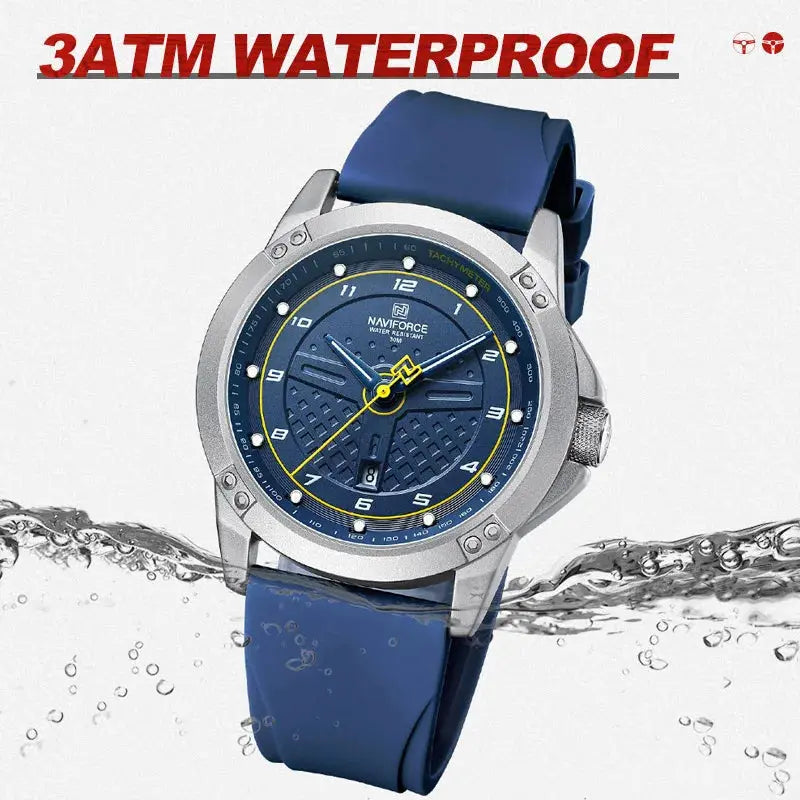 NAVIFORCE Casual Quartz Wristwatch Fashion Waterproof Men's Watches Sport Silicone Strap Male Luminous Clock Relogio Masculino My Store