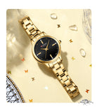 CURREN-Women's Simple Dial Wristwatch, Elegant and Charming Bracelet Quart Watches for Lady, Fashion Brand