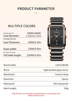 LIGE 2025 Watch Women's Retro Luxury Ladies Watch Fashion Ceramic Strap Waterproof Quartz Watches for Women Bracelet clock reloj Gola Watches