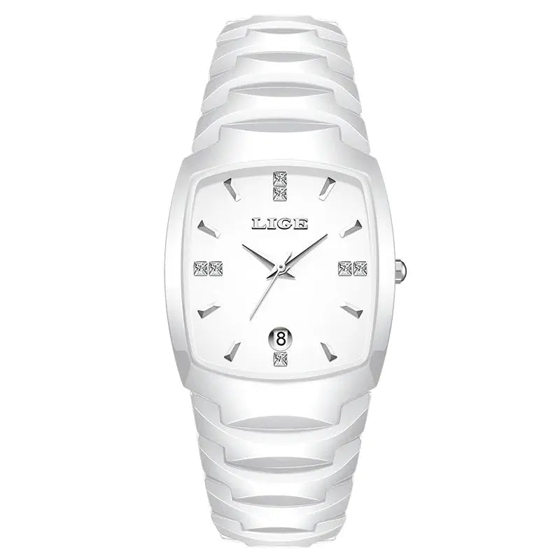 LIGE New Ladies Waterproof Watch Luxury Ceramic Braceletz Women Watches Creative Fashion Original Elegant Quartz Wristwatch Gift Gola Watches