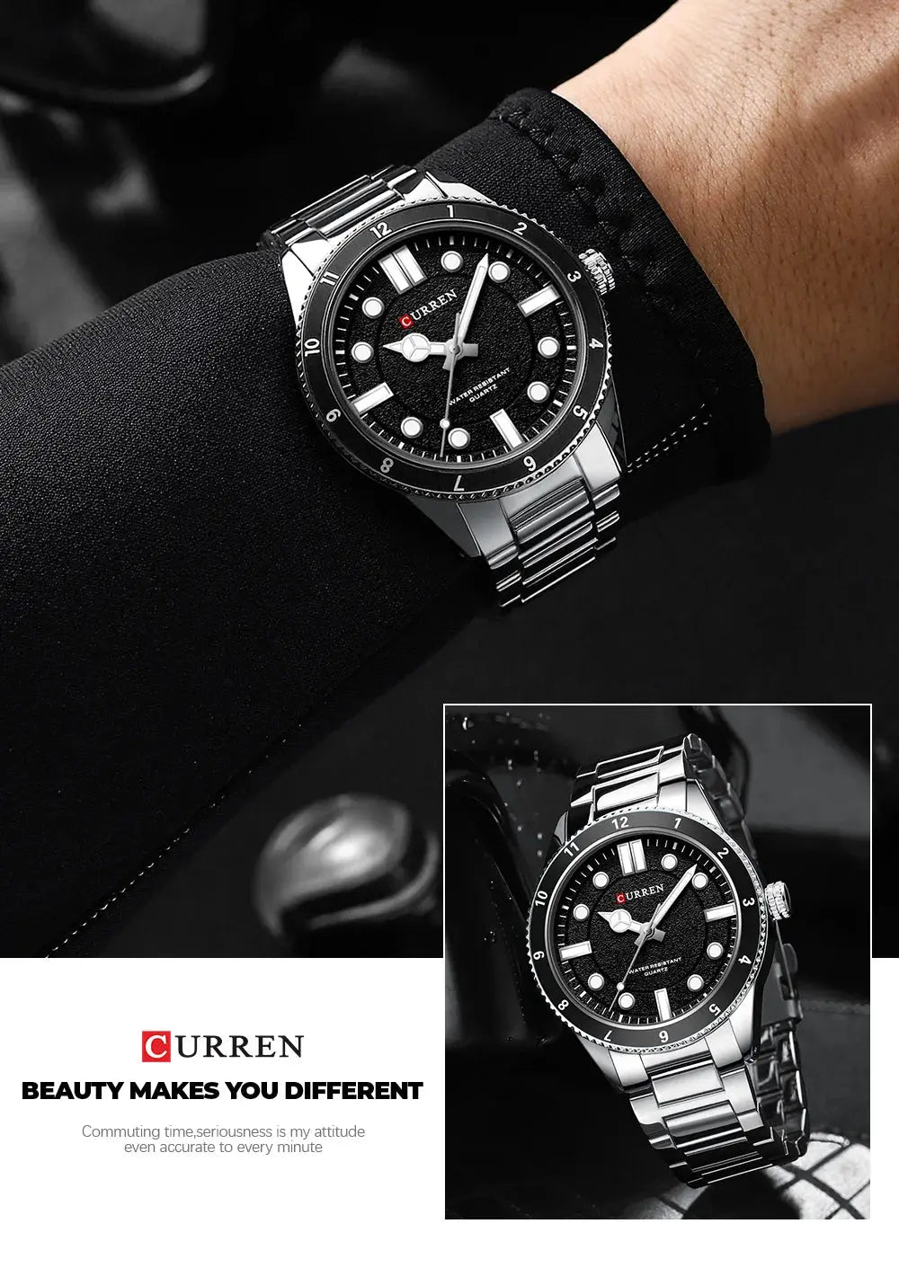 CURREN 2025 New Luxury Watch Business Waterproof Male Clock Luminous Stainless Steel Quartz Men Watch reloj hombre Gola Watches