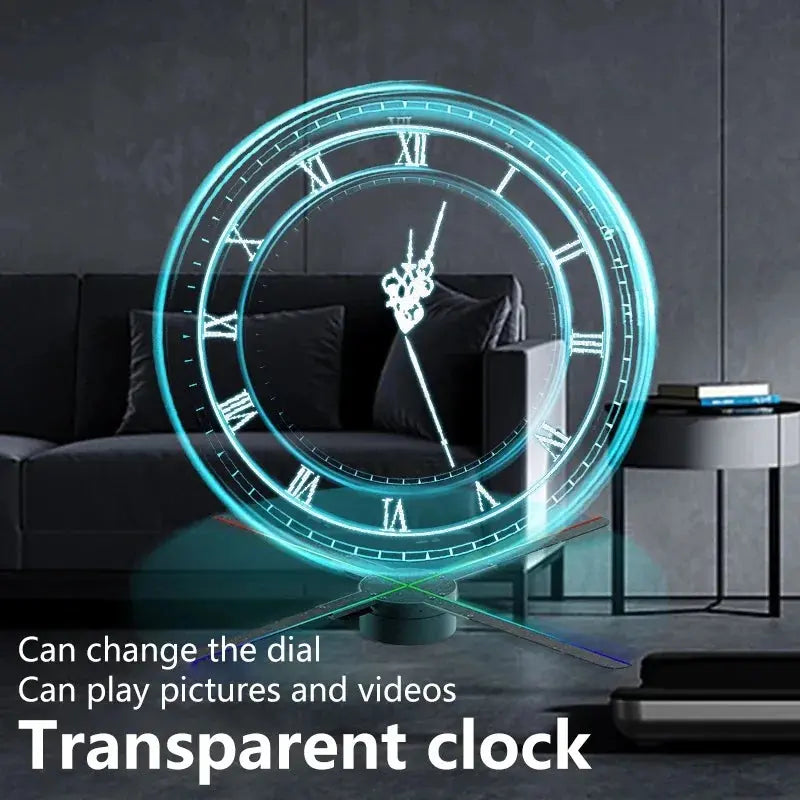 cyberpunk 3d projector led digital large wall clock modern design decoration art big wall clock Can display images and videos Gola Watches