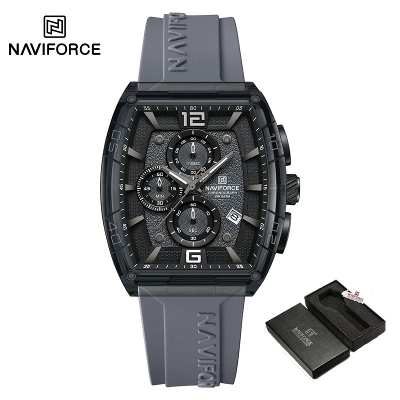 Top Brand NAVIFORCE Fashion Watches for Men Quartz Silicone Strap 50M Waterproof Date Original Man's WristWatch Reloj Hombr 2025