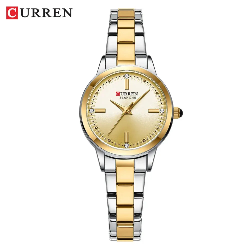 CURREN-Women's Simple Dial Wristwatch, Elegant and Charming Bracelet Quart Watches for Lady, Fashion Brand My Store