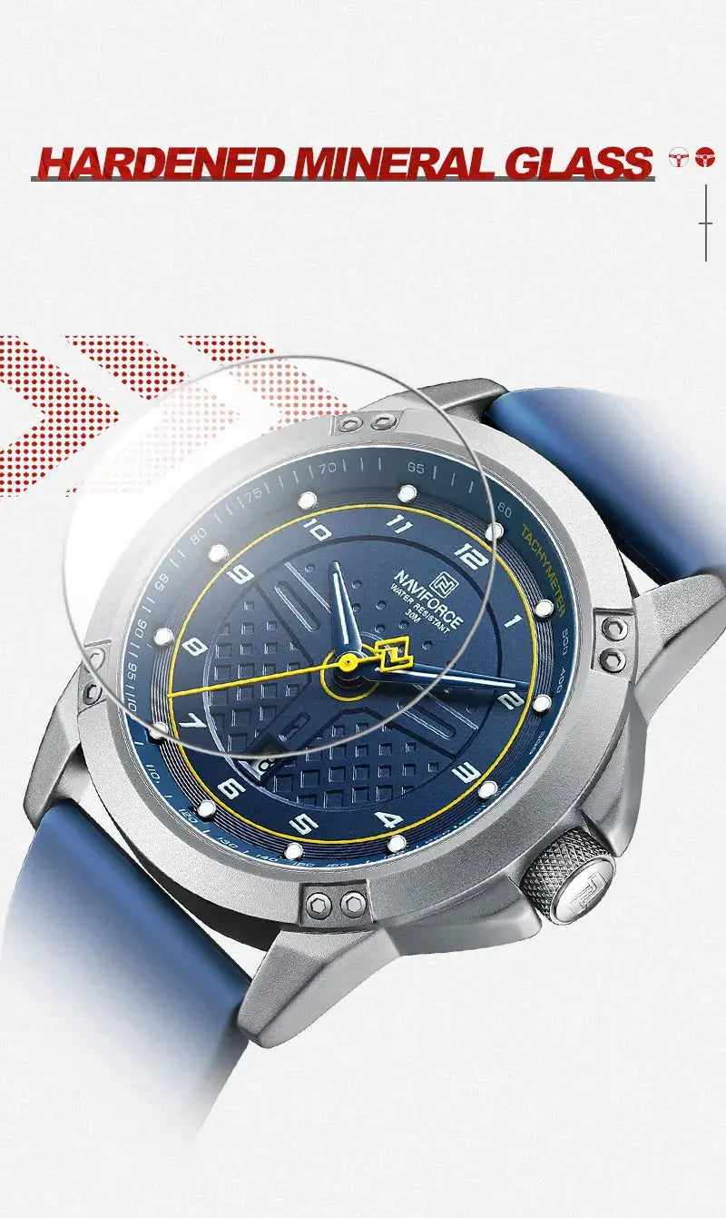 NAVIFORCE Casual Quartz Wristwatch Fashion Waterproof Men's Watches Sport Silicone Strap Male Luminous Clock Relogio Masculino My Store
