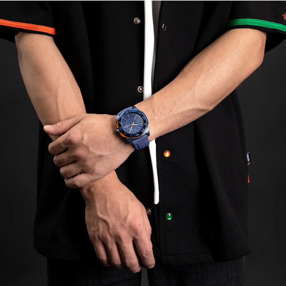 NAVIFORCE Luxury Fashion Quartz Watches for men Silicone Strap Hand Clock 50m Waterproof Japan Movement Man Sports Wristwatches
