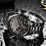 LIGE 2025 Fashion Mens Watches Top Brand Luxury Business Watch For Men Stainless Steel Waterproof Quartz Clock Relogio Masculino