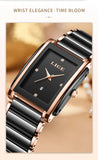 LIGE 2025 Watch Women's Retro Luxury Ladies Watch Fashion Ceramic Strap Waterproof Quartz Watches for Women Bracelet clock reloj