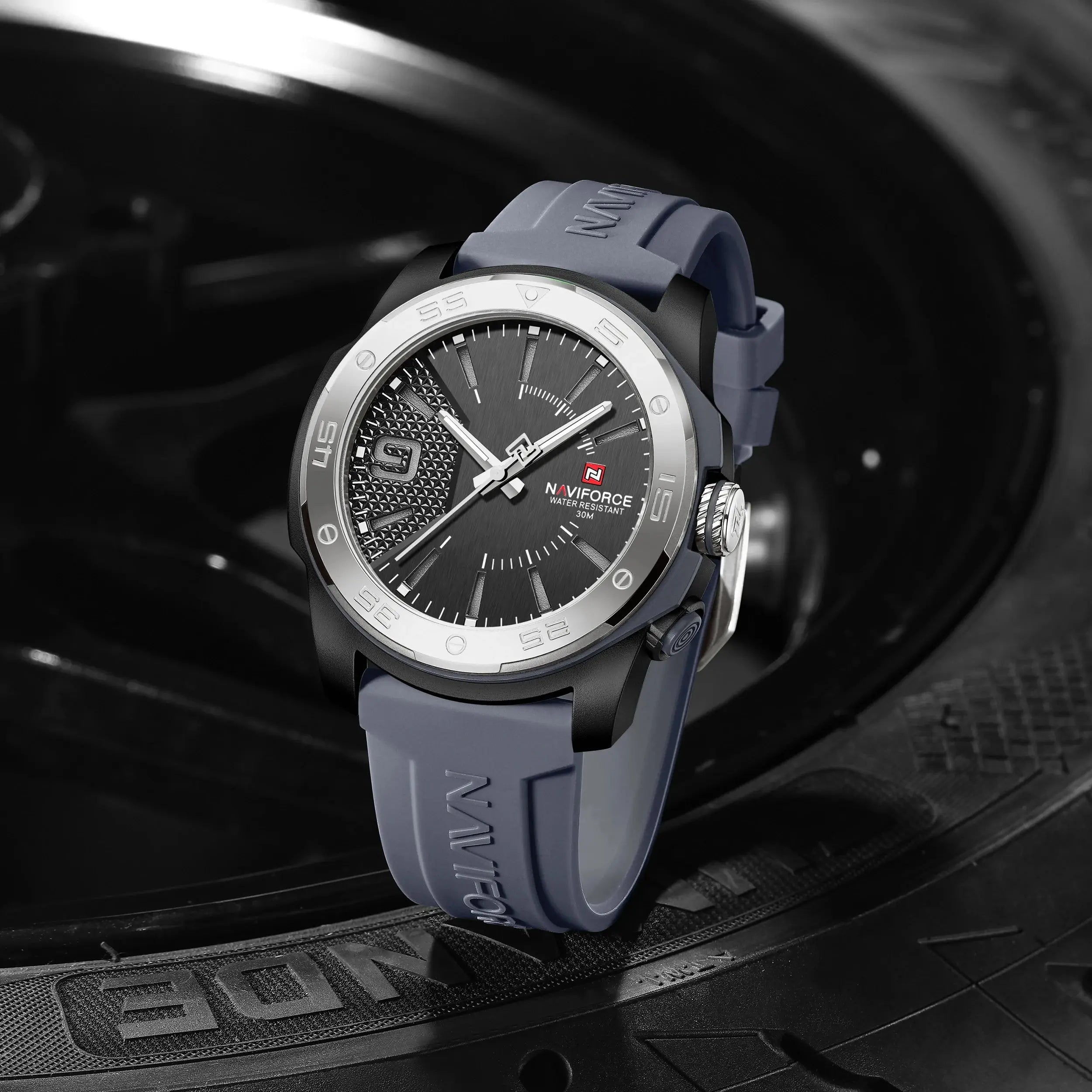 NAVIFORCE Luxury Man Watch Quartz Waterproof Luminous Date Chronograph Leather Men Wristwatch Military Sports Men's Watches My Store