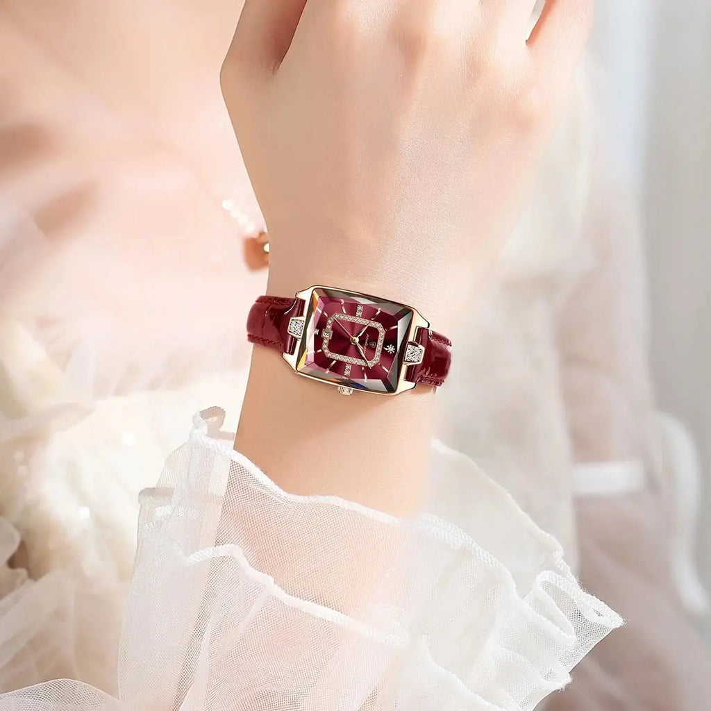 POEDAGAR Luxury High Quality Women Wristwatch Waterproof Date Rectangle Watch For Woman Leather Quartz Women's Watches Reloj+Box My Store