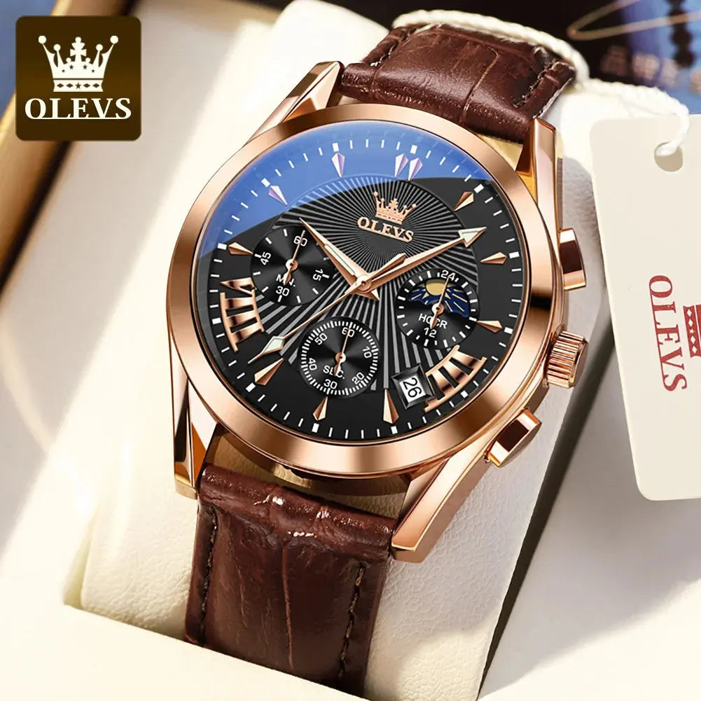OLEVS Original Luxury Brand Men's Watches - High Quality Waterproof Quartz Watch for Men Gola Watches