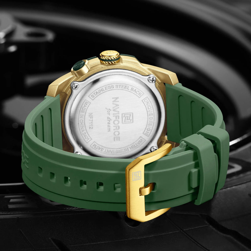 NAVIFORCE Luxury Man Watch Quartz Waterproof Luminous Date Chronograph Leather Men Wristwatch Military Sports Men's Watches My Store