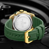 NAVIFORCE Luxury Man Watch Quartz Waterproof Luminous Date Chronograph Leather Men Wristwatch Military Sports Men's Watches