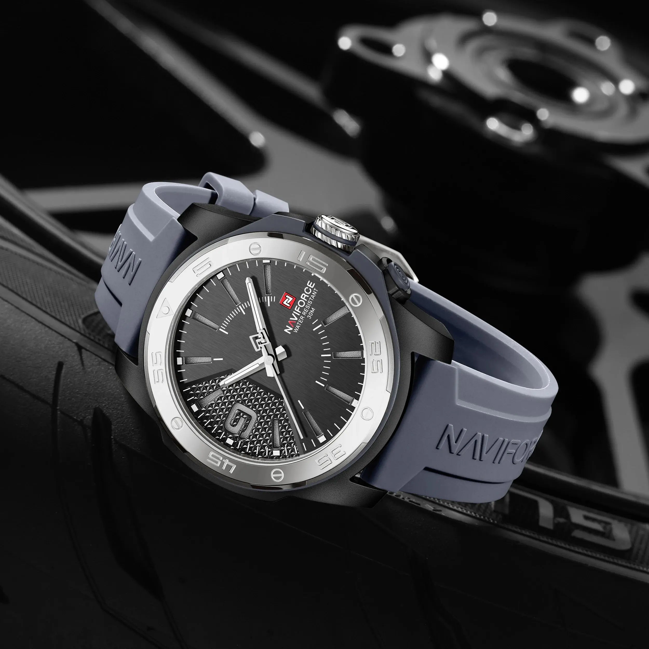 NAVIFORCE Luxury Man Watch Quartz Waterproof Luminous Date Chronograph Leather Men Wristwatch Military Sports Men's Watches My Store