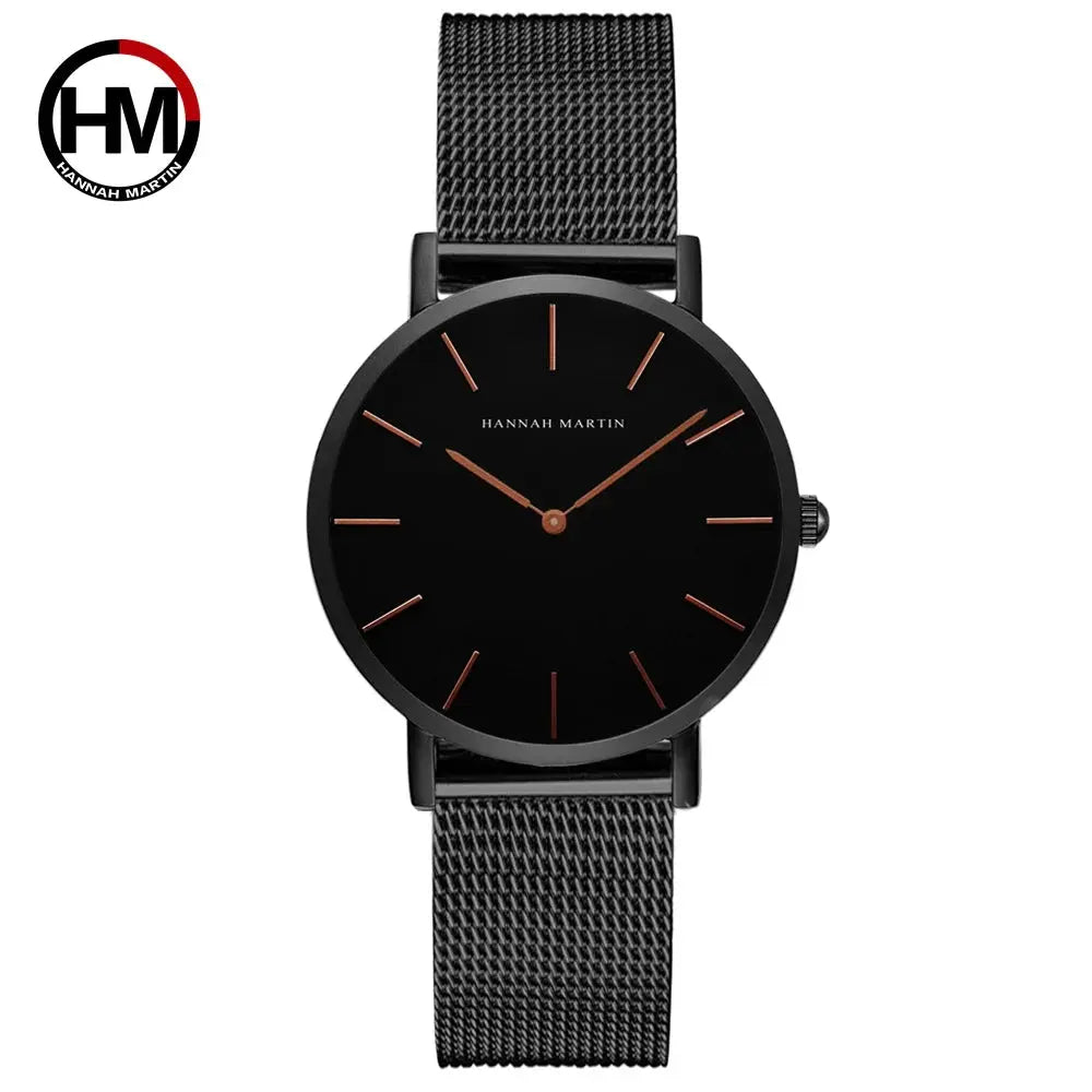 2023 New Women Bracelet Watch 1 Set Japan Quartz Movement Simple Rose Gold Stainless Steel Mesh Student Watches Relogio Feminino Gola Watches
