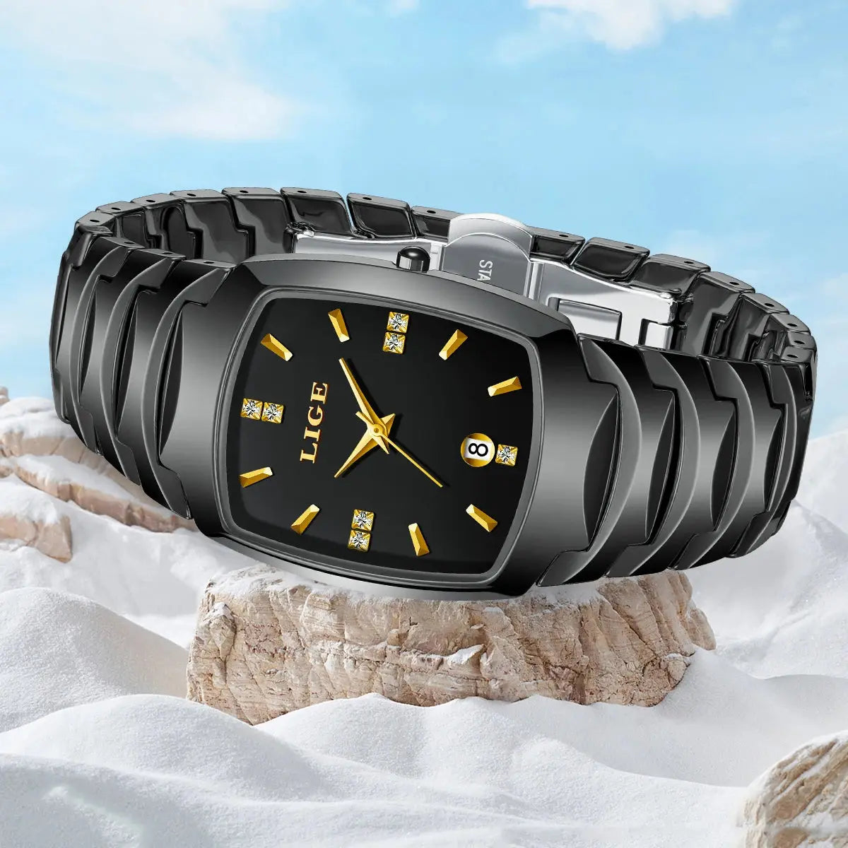 LIGE New Ladies Waterproof Watch Luxury Ceramic Braceletz Women Watches Creative Fashion Original Elegant Quartz Wristwatch Gift Gola Watches