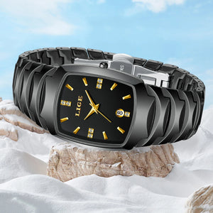 LIGE New Ladies Waterproof Watch Luxury Ceramic Braceletz Women Watches Creative Fashion Original Elegant Quartz Wristwatch Gift