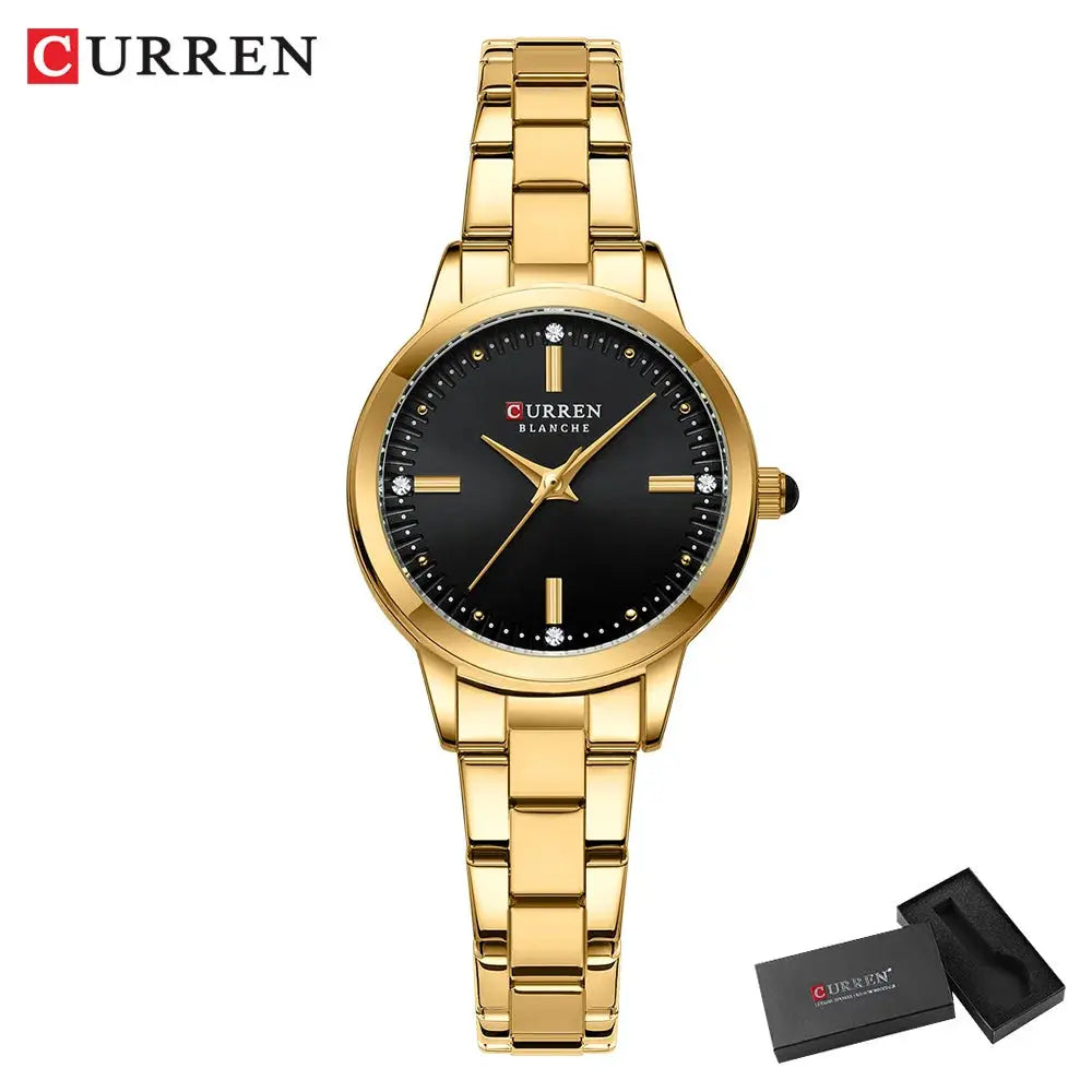 CURREN-Women's Simple Dial Wristwatch, Elegant and Charming Bracelet Quart Watches for Lady, Fashion Brand My Store