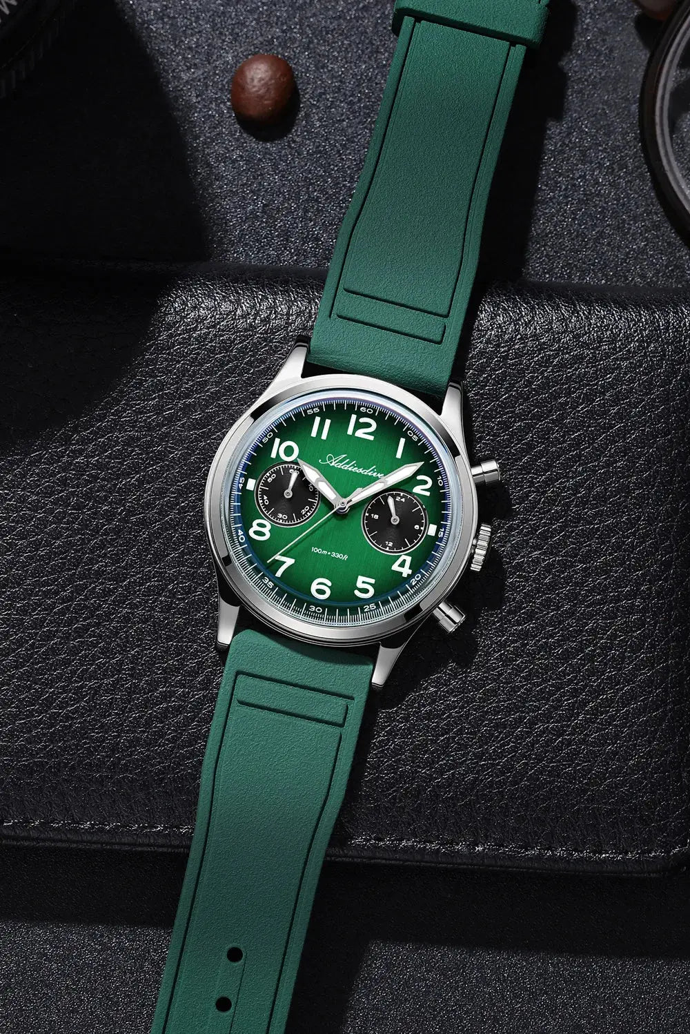 ADDIESDIVE New 2025 Chronograph 38mm Men's Watches VK64 Quartz Wristwatch Luminous Bubble Mirror 10Bar Waterproof Steel Watch Gola Watches