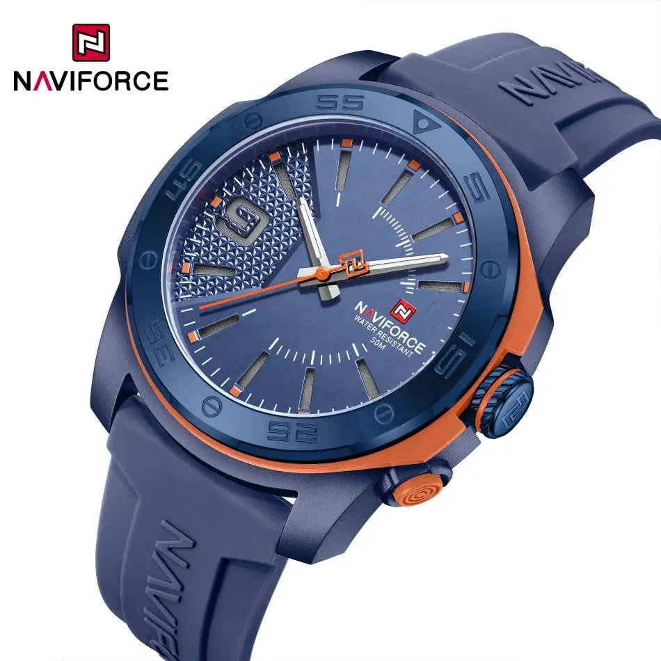 NAVIFORCE Luxury Fashion Quartz Watches for men Silicone Strap Hand Clock 50m Waterproof Japan Movement Man Sports Wristwatches My Store