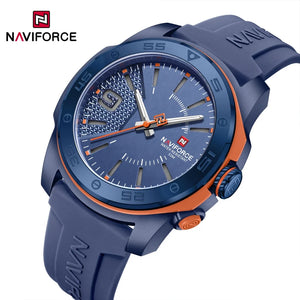 NAVIFORCE Luxury Fashion Quartz Watches for men Silicone Strap Hand Clock 50m Waterproof Japan Movement Man Sports Wristwatches