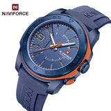 NAVIFORCE Luxury Fashion Quartz Watches for men Silicone Strap Hand Clock 50m Waterproof Japan Movement Man Sports Wristwatches