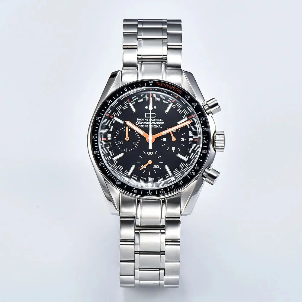 Japanese Quartz Watch Vk63 Men's Business Watch Panda Dial VK63 Movement Chronograph Electronic Multi-Function No Sapphire Glass Gola Watches