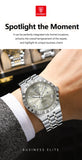 POEDAGAR Luxury Fashion Man Wristwatch Week Date Waterproof Luminous Men's Clock Stainless Steel Quartz Business Watches For Men