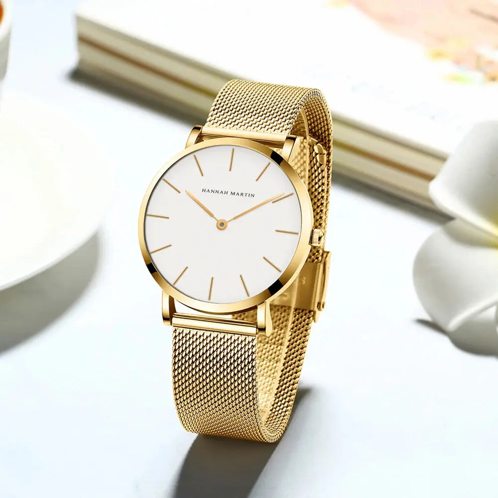 Women Watch Top Brand Japan Quartz Movement 36mm Rose Gold Waterproof Fashionable Nordic Minimalist Ladies Watches Gola Watches