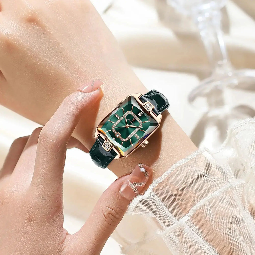 POEDAGAR Rectangle Luxury Women's Watches Waterproof Date Leather Woman Watch Elegant Fashion Quartz Women Wristwatch Reloj Gift My Store