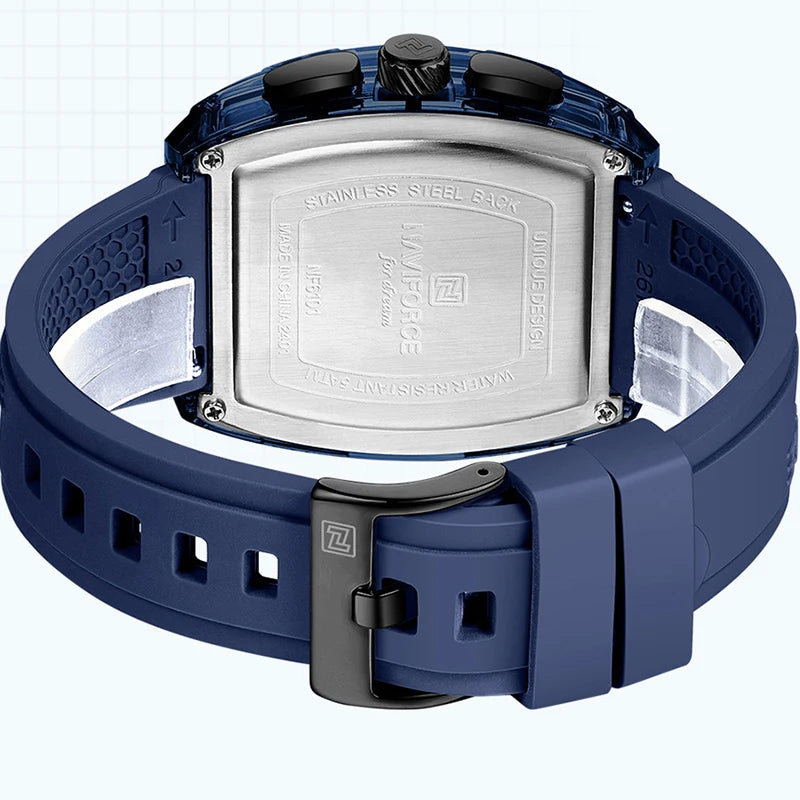 Top Brand NAVIFORCE Fashion Watches for Men Quartz Silicone Strap 50M Waterproof Date Original Man's WristWatch Reloj Hombr 2025