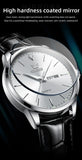 OLEVS Men's Watch Brand Business Waterproof Luminous Week Date Quartz Watch Fashion Leather Strap Classic Luxury Men's Watch