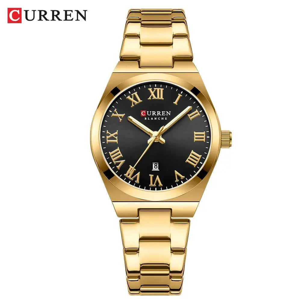 CURREN Watch Women,Watches for Women,Ladies Watches,Waterproof Fashion Dress Stainless Steel Bracelet Analog Watches Date My Store