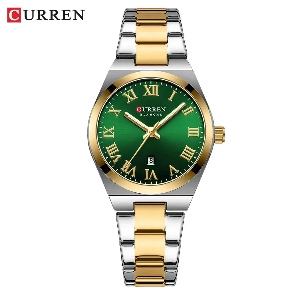 CURREN Watch Women,Watches for Women,Ladies Watches,Waterproof Fashion Dress Stainless Steel Bracelet Analog Watches Date My Store
