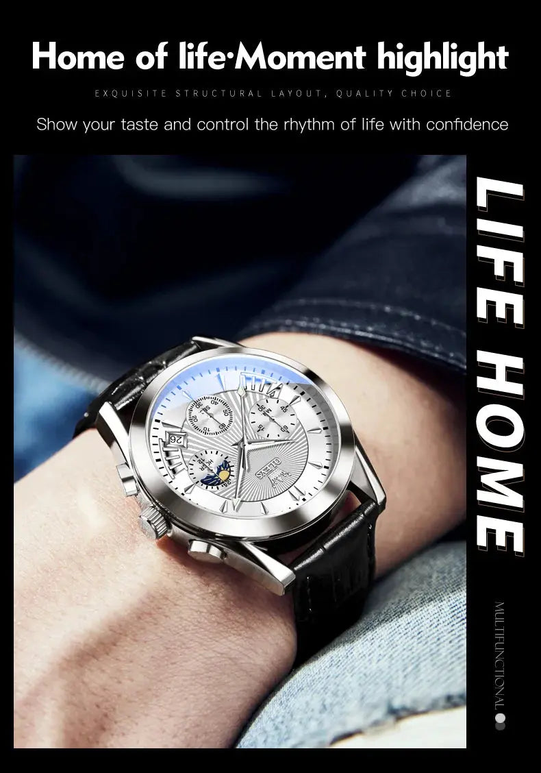 OLEVS Original Luxury Brand Men's Watches - High Quality Waterproof Quartz Watch for Men Gola Watches