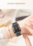 LIGE 2025 Watch Women's Retro Luxury Ladies Watch Fashion Ceramic Strap Waterproof Quartz Watches for Women Bracelet clock reloj