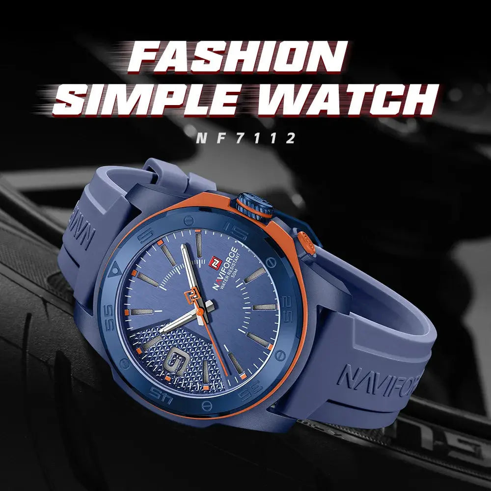 NAVIFORCE Luxury Fashion Quartz Watches for men Silicone Strap Hand Clock 50m Waterproof Japan Movement Man Sports Wristwatches My Store
