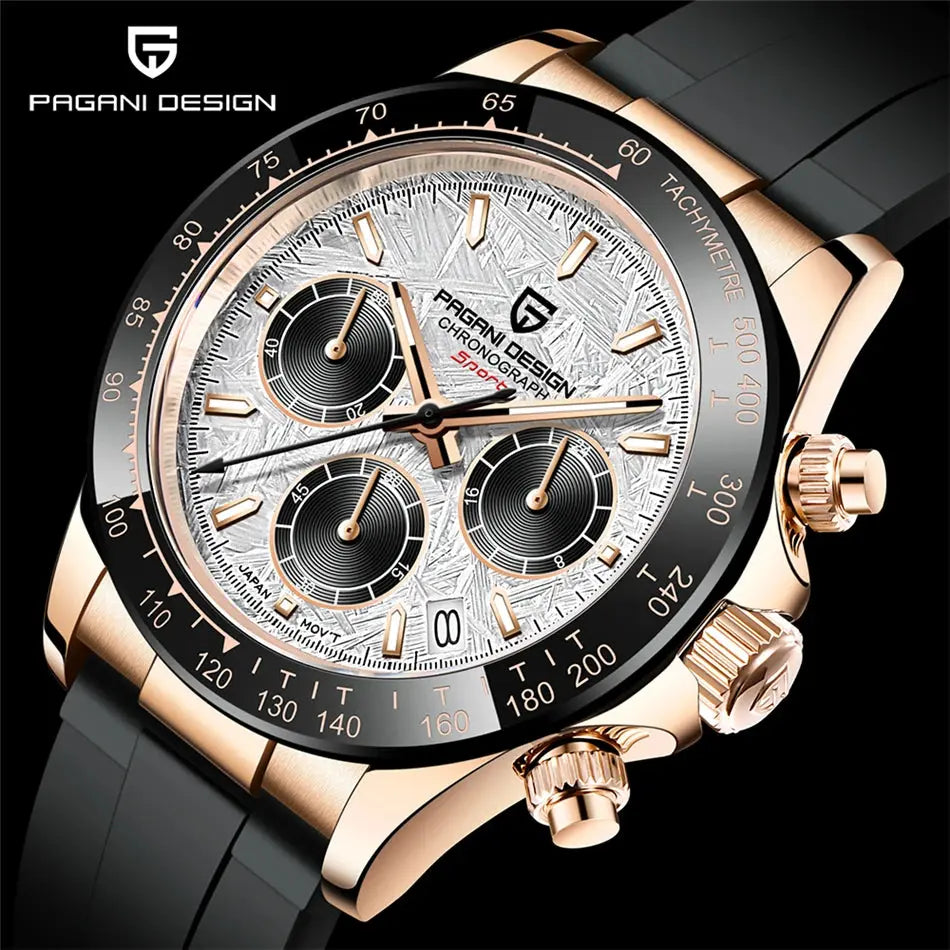 PAGANI DESIGN PD-1664 – Men's Quartz Watch 40mm Chronograph Sapphire 10BAR Gola Watches