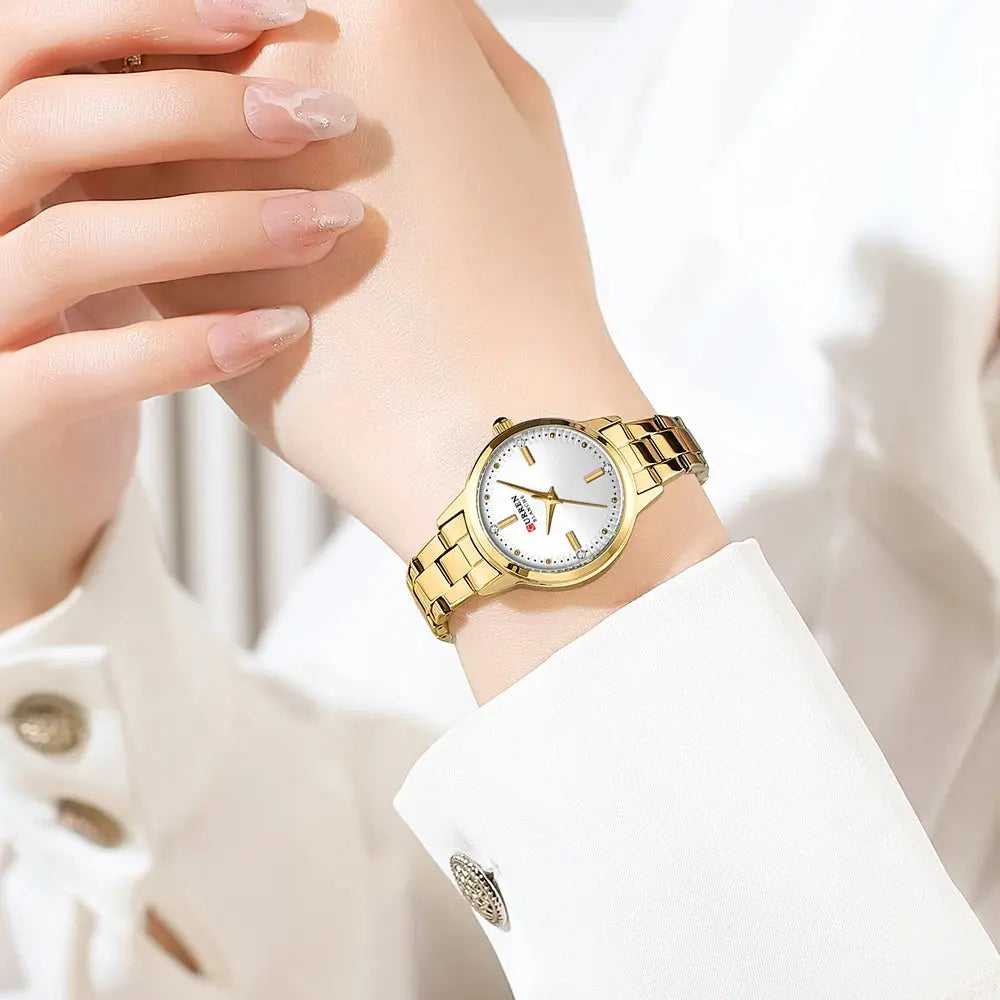 CURREN-Women's Simple Dial Wristwatch, Elegant and Charming Bracelet Quart Watches for Lady, Fashion Brand My Store