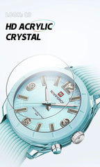NAVIFORCE Women's Waterproof Watch Fashion Casual Luminous Display Quartz Wristwatch with Silicone Band Reloj Mujer High Quality My Store