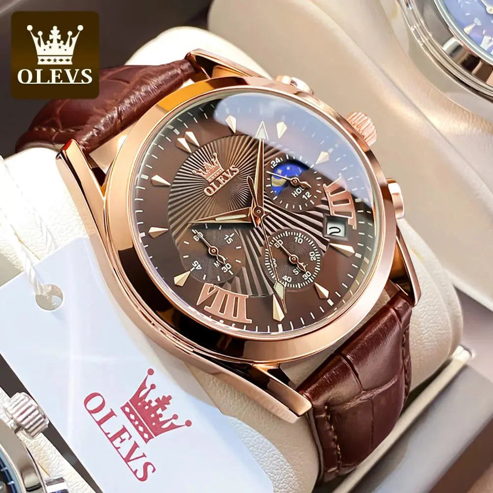 OLEVS Original Luxury Brand Men's Watches - High Quality Waterproof Quartz Watch for Men Gola Watches