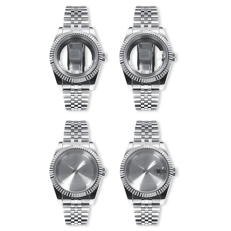 Neiton 36mm/39mm Sapphire Glass For Men Watch Case Fit NH36 NH34 NH35Movement FashionWaterproof Jubilee Stainless Steel